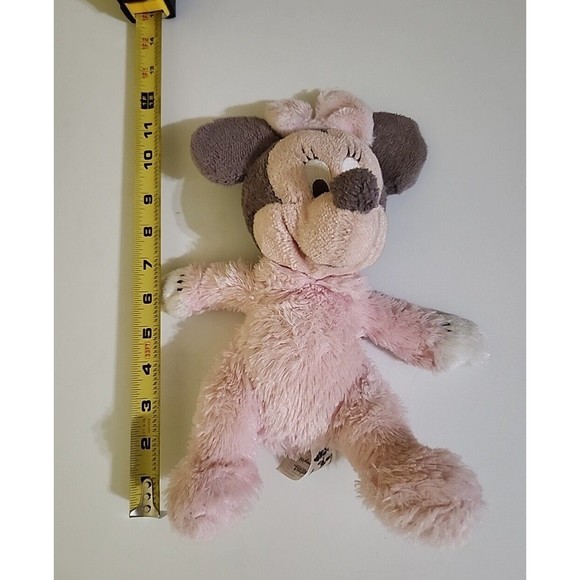 Disney Parks Pink Baby Minnie Mouse Bell Rattle Stuffed Plush 10 Inches PL - Picture 12 of 12